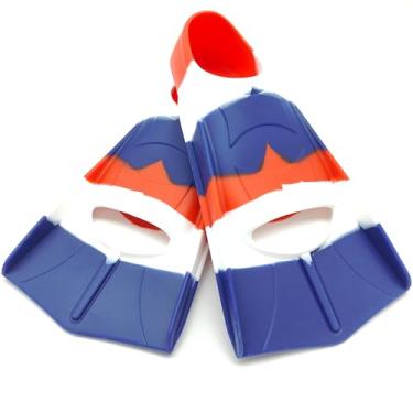 Imagem de Fadgesy nadadeiras de treinamento de natação, nadadeiras de silicone confortáveis para natação e mergulho, tamanho adequado para crianças, meninas, meninos e adultos (Seis coloridos-23, M)