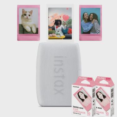 Imagem de Kit Impressora Instax Mini Link 3 Branco + 20 Filmes Pink