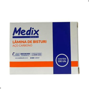 Imagem de Lâmina Bisturi Nº 24 Aço Carbono 100Un Medix
