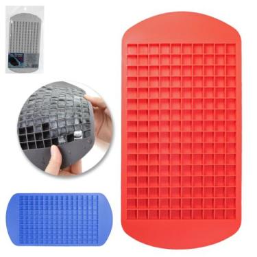 Imagem de Forma De Gelo Com 160 Cavidades Quadrada De Silicone 24X12Cm - INTERPO