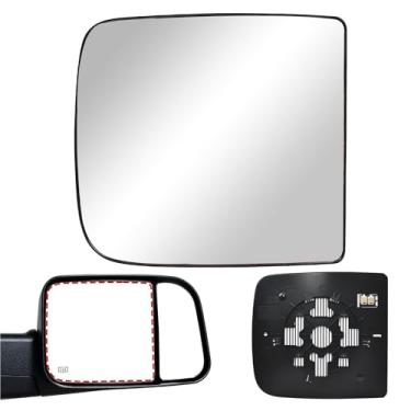 Imagem de Vidro retrovisor traseiro superior direito do passageiro direito com suporte aquecido compatível com Dodge Ram 2500 3500 2010-2015, 2018-2020 compatível com Dodge Ram 2500 3500 2010-2015