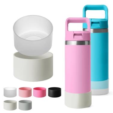 Imagem de Neabuler 2 peças de bota protetora de silicone para garrafa Yeti 12/510.3 g, copo de 20/850.5 g, caneca 20/25/30/992.2 g, antiarranhões, capa protetora inferior antideformação para Yeti, transparente