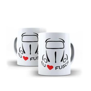 Imagem de Caneca Porcelana Eu Amo Fusca Clube Do Fusca Amantes Fusca - Villa Can