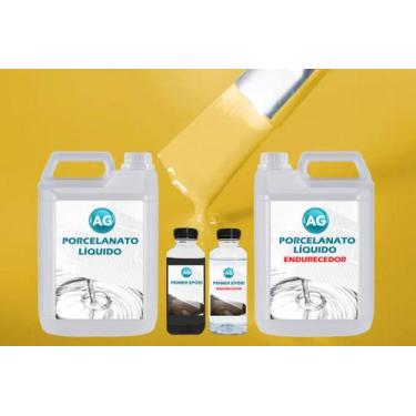 Imagem de Kit Porcelanato Líquido Sinal Amarelo AG - RAL1003 por M² - Resinas ag