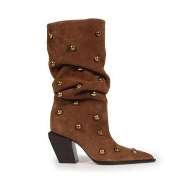 Imagem de Bota Tulsa Studs Camurça Schutz  Feminina-Feminino