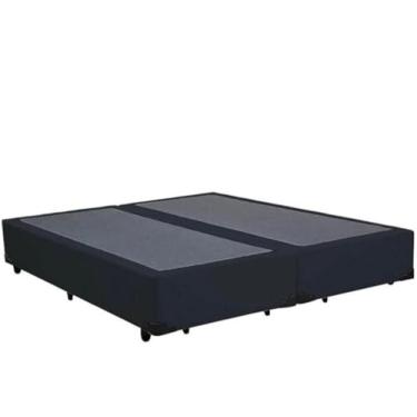 Imagem de Cama Base Box King Size Bipartido Suede Preto
