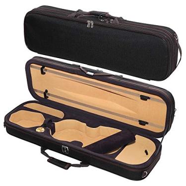 Imagem de M MI & VI Estojo De Viagem Para Violino Mi&Vi Nf-5003 Super Leve, Resistente, 1,2 Kg, 1/4, Com Faixas Segurança Refletivas, Higrômetro, Alças Ajustáveis, Estrutura Rígida, Espuma Alta Densidade - Mi