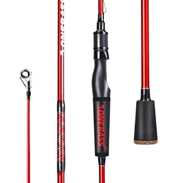 Imagem de One Bass Varas De Pesca, Vara Spinning E Fundição Grafite Im7, 2 Peças Isca Alta Qualidade Com Cabo Superpolímero - 6' Vermelha