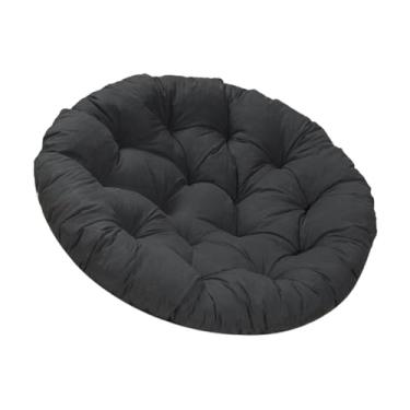 Imagem de Fenteer Cadeira de cadeira redonda Cushion Garden Seat tapete multifuncional travesseiro leve travesseiro pendurado de de de para sofá quarto, Preto