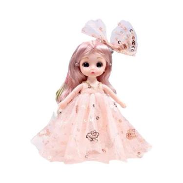 Imagem de Boneca De Bebê Com Articulação Móvel De 17cm, Vestido De Menina, Maqui