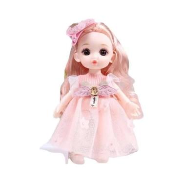Imagem de Boneca De Bebê Com Articulação Móvel De 17cm, Vestido De Menina, Maqui