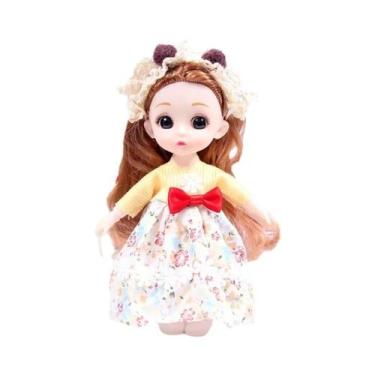 Imagem de Boneca De Bebê Com Articulação Móvel De 17cm, Vestido De Menina, Maqui