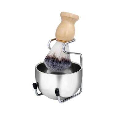 Imagem de Conjunto De Pincel De Barbear Profissional 5 Em 1 Masculino Com Tigela