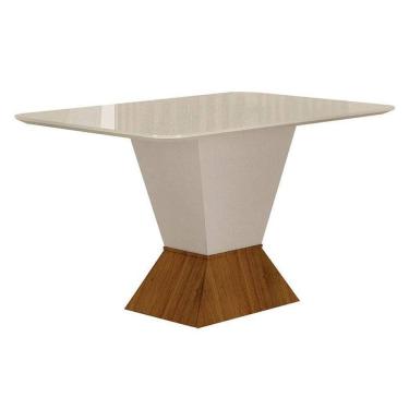 Imagem de Mesa De Jantar Larissa 120x80 Off White Freijó - Leifer Móveis