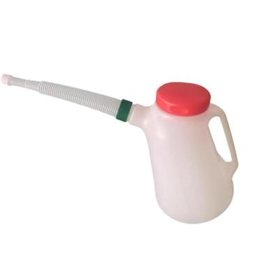 Imagem de Mqetly Jarra medidora de óleo com bico longo, resistente com escala, recipiente para panela, dispensador automotivo para veículos, automotivo, Anel Verde