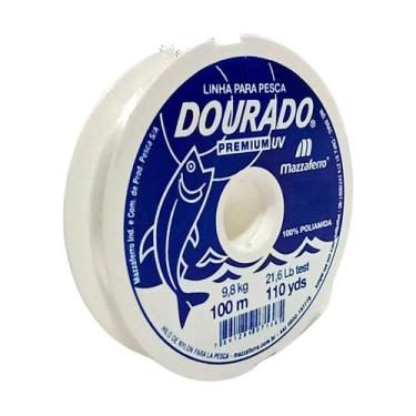 Imagem de Linha Mazzaferro Dourado Premium UV 100m Nylon Poliamida Branco 0.45mm
