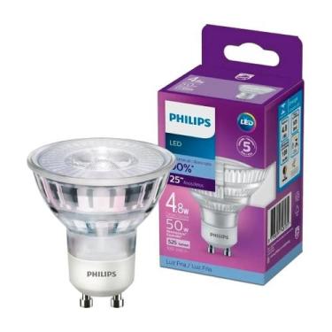 Imagem de Kit 14 lampadas dicroica led philips gu10 6w 525lm bivolt, 110V/220V (