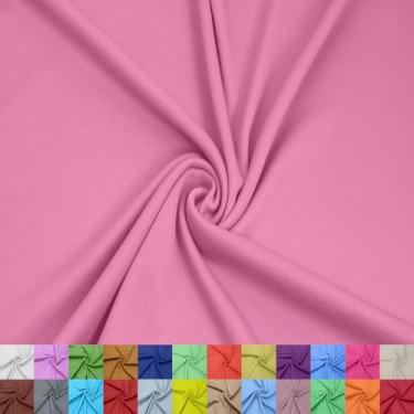 Imagem de Stylish FABRIC Forro interloque 100% poliéster de 152 cm de largura – tecido de malha leve elástico bidirecional da The Yard para vestuário, maternidade, decorações de festa, cortinas, artesanato e