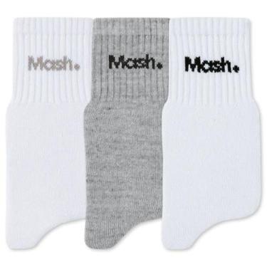Imagem de Kit C/15 Meias Mash Cano Curto Ref.202.05, Cinza, 39-43