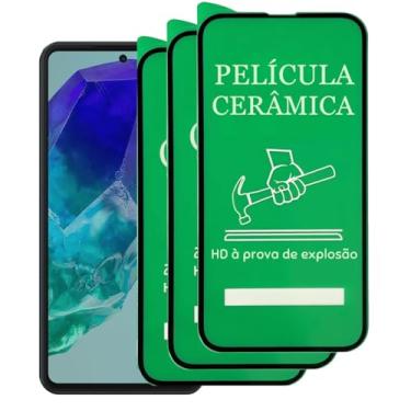 Imagem de Kit 3 Película Protetora em Cerâmica 9D Compatível Samsung Galaxy M55, Anti-Impressão Digital