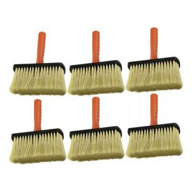 Imagem de Broxa P/ Pintura Retangular 18x8cm - Atlas - Kit C/ 6 Unids