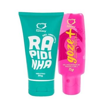Imagem de Kit Gel LubrificanteÍntimo Neutro e Gel Excitante Estimulante Corporal