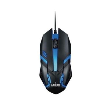 Imagem de Mouse Gamer Com Fio Usb Lehmox Led Rgb Design 1,35M 1200 - Lojaaquitem