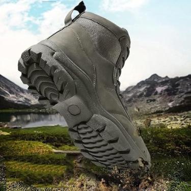 Imagem de Botas Táticas Duráveis Ao Ar Livre Para Homens, Botas De Combate Respiráveis Para Homens, Botas Militares Antiderrapantes Para Homens, Caça Ao Montanhismo, Brown, 9.5 UK