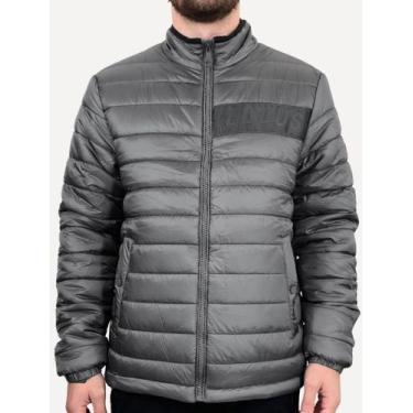 Imagem de Jaqueta Puffer Ellus Masculina Nylon Bomber Gominhos Cinza, P