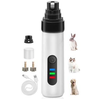 Imagem de Moedor de Unhas Silencioso para Cães, Pet Lixa de Unha Elétrica, Triturador de Unhas para Cães, Rtador Elétrico de Unhas para Cães, Moedor Elétrico de Unhas para Cães, Recarregável de 2 Velocidades