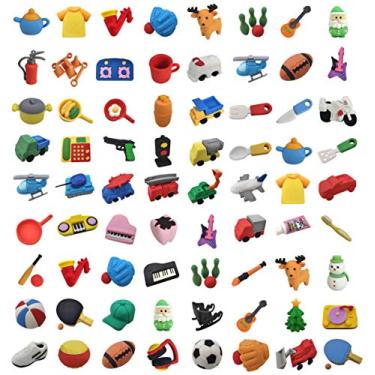 Imagem de Ranvi 60Pcs Borracha Infantil, Mini Borracha De Lápis De Quebra-Cabeça Para Festa De Premiação De Jogo Infantil, Carnaval E Material Escolar