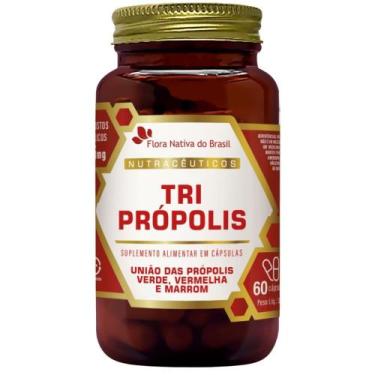 Imagem de Tri Própolis ( Própolis Vermelha, Verde e Marrom) 60 Cápsulas - Flora 