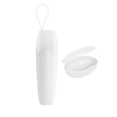 Imagem de Saboneteira Bolsa Mala Viagem Estojo Porta Escovas Creme Dental (Branco)