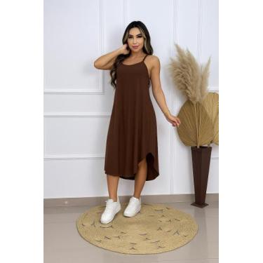 Imagem de Vestido Feminino Maxi Longo Alcinha De Malha Soltinho - C Moreira Moda