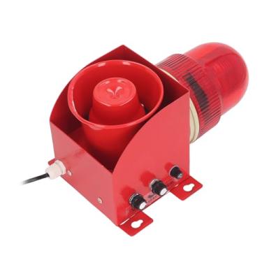Imagem de Mingzhe Industrial Siren Alarm Volume Tom Ajustável Impermeável Forte Brilhante Wall Mount Outdoor Siren Strobe para Canteiros de Obras (Plugue UE 220V)