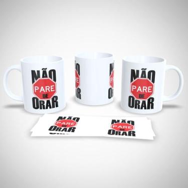 Imagem de Caneca de Porcelana Decorada 325ml Frases Religiosas - Generic