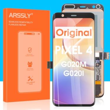 Imagem de Substituição de tela original para Google Pixel 4 - para montagem digitalizador de tela sensível ao toque do Google Pixel 4 LCD com ferramentas de reparo G020M G020I (preto, 14.5 cm)
