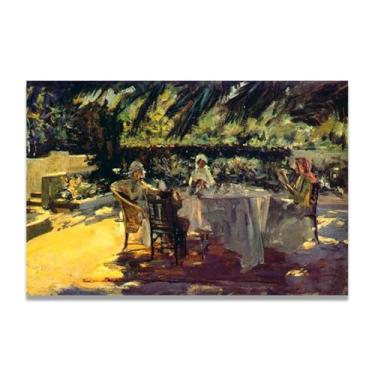 Imagem de LKXGRRSFG Impressão em tela Under The Palm Tree John Lavery Irish Realist Portrait & War Scenes – Arte de parede vintage para casa 30 x 42 cm sem moldura
