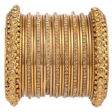 Imagem de Conjunto de pulseiras Efulgenz Boho Vintage Antique Gypsy Tribal Gold
