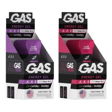Imagem de Combo 2x Caixas Gas Gel Energético 20 Sachês Bodyaction, Variado