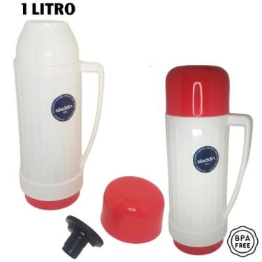 Imagem de Garrafa Térmica Continental 1 Litro Aladdin Vermelha