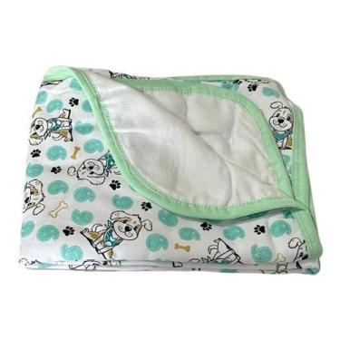 Imagem de Manta Cueiro Bebe Dupla Face Flanelado Recém Nascido 80x80cm - Minasre