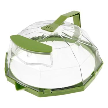 Imagem de ZJRDYYK Capa contra respingos de micro-ondas, capa de micro-ondas com vaporizador de água e alça, capa de placa para forno de micro-ondas, protetor contra respingos de micro-ondas, lavável na