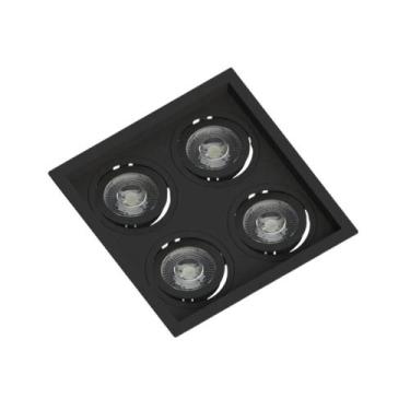 Imagem de Embutido Recuado P/ 4 Lâmpadas PAR30 Preto Save Energy