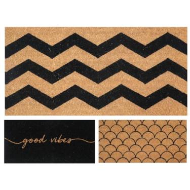 Imagem de CAPACHO FIBRA DE COCO SLIM RT 70X33CM ZIGZAG KLS1