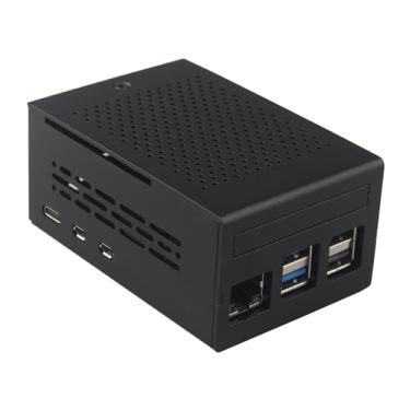 Imagem de ZDE ZC501 Capa de alumínio para Raspberry Pi 5 2GB 4GB 8GB 16GB suporta PCIe para M.2 NVMe PoE HAT WiFi7 RS485 RS232 PCIe placa periférica ZP511 ZP517A ZP581 ZP590A ZP592 e Raspberry Pi 5 Active