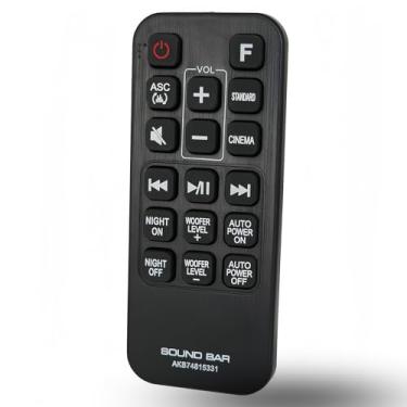 Imagem de Controle remoto de substituição Soundbar AKB74815331 compatível com LG Sound Bar SH4 SPH5B-W SHC4 SH4D SPJ4B-W SJ3 SJ4