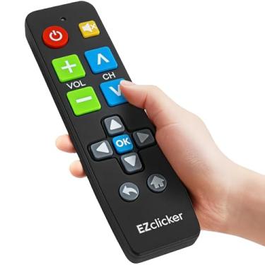 Imagem de EZclicker Controle remoto de TV Vizio | Controle remoto universal de TV com botão grande apenas para todos os Vizio (Preto) simplificado e fácil de usar (2 pilhas AAA não incluídas)