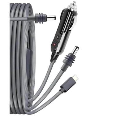 Imagem de Para Starlink Mini cabo de alimentação CC isqueiro 3 m, Starlink Mini de alta velocidade 12 V - 24 V, cabo de substituição para carro, carregador, cabo de alimentação, adaptador acessórios (3 em 1)