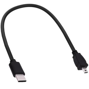 Imagem de YARCHONN Mini cabo USB de 8 pinos para tipo C OTG tipo C macho para 8 pinos mini USB macho conversor de dados cabo adaptador de transferência para câmera digital controlador de jogos Dash Cam Phone